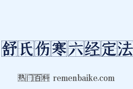 舒氏伤寒六经定法是什么意思的图片